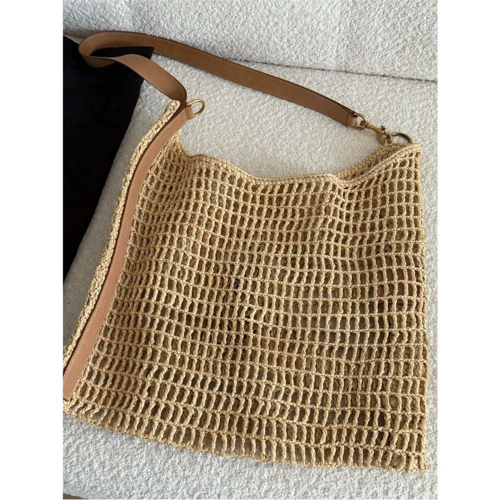 Raffia Elegant Tan Woven Tote Bag - Picture 9 of 15